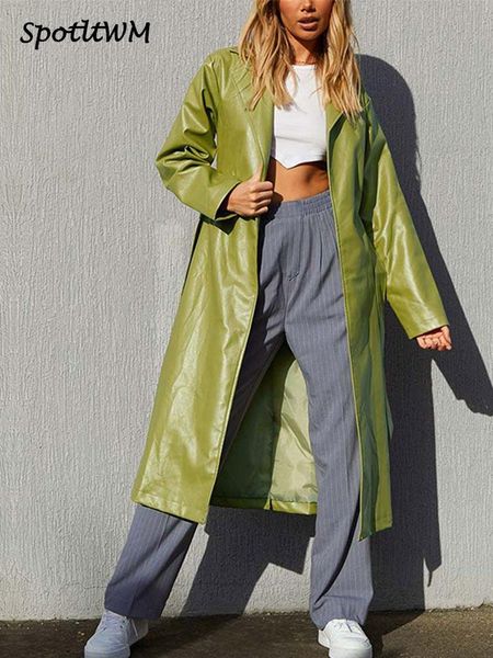 women's trench coats fashion casual pu leather women autumn windbreaker lapel long sleeve jackets ladies high street chic 230222, Tan;black
women's trench coats fashion casual pu leather women autumn windbreaker lapel long sleeve jackets ladies high street chic 230222, Tan;black