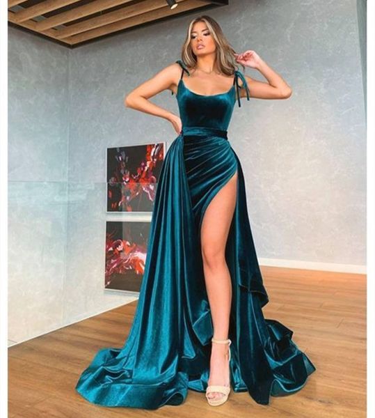 stunning green velvet split long prom dresses slit party dress sweep train scoop neck evening gowns evening dresses overskirt, Black
stunning green velvet split long prom dresses slit party dress sweep train scoop neck evening gowns evening dresses overskirt, Black