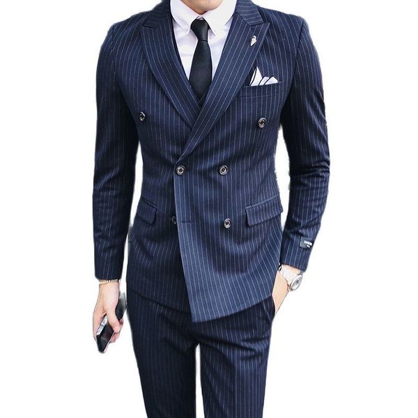 men's suits blazers jacket vest pants boutique stripe formal business mens 3 piece 2 set groom's wedding dress navy blue black gra, White;black
men's suits blazers jacket vest pants boutique stripe formal business mens 3 piece 2 set groom's wedding dress navy blue black gra, White;black