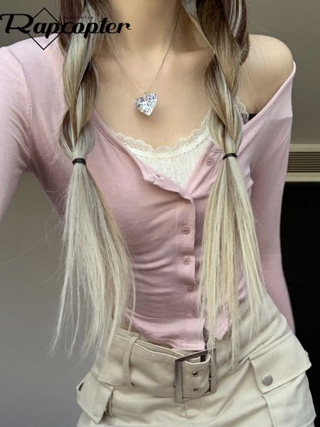 women's t-shirt rapcopter y2k lace pink crop button full sleeve grunge fariycore cute tee women harajuku korean vintage chic pullovers, White
women's t-shirt rapcopter y2k lace pink crop button full sleeve grunge fariycore cute tee women harajuku korean vintage chic pullovers, White