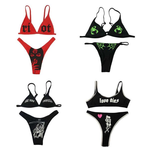 women's swimwear women's bikini skull pattern printing beachwear tank briefs swimsuit push up padded twopieces set brazilian swim, White;black
women's swimwear women's bikini skull pattern printing beachwear tank briefs swimsuit push up padded twopieces set brazilian swim, White;black