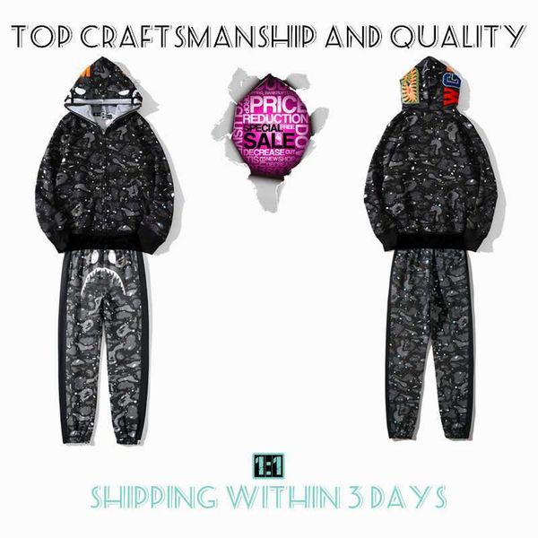 craftsmanship mens hoodies suit apes hoodie designer jacket shark pullover tiger full zip color harajuku sweatshirt fashion co-branding camo, Black
craftsmanship mens hoodies suit apes hoodie designer jacket shark pullover tiger full zip color harajuku sweatshirt fashion co-branding camo, Black