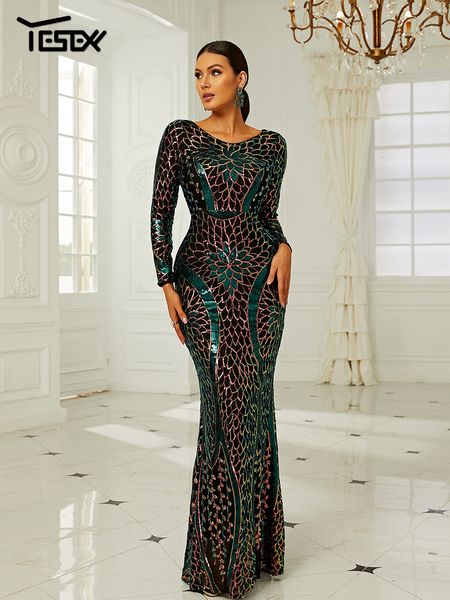 casual dresses yewinter mermaid evening dress long sleeve sequin print o- neck evening gown elegant dresses for party 230223, Black;gray
casual dresses yewinter mermaid evening dress long sleeve sequin print o- neck evening gown elegant dresses for party 230223, Black;gray