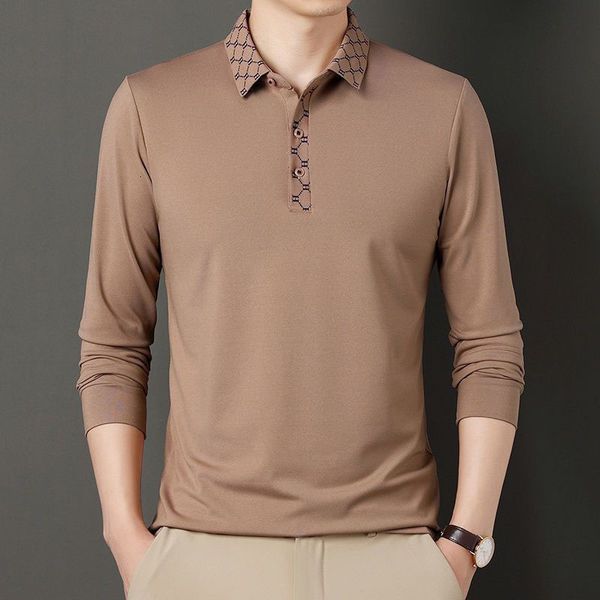 men's polos fashion men solid polo shirts spring autumn long sleeve loose clothing business casual button lapel all-match male 230223, White;black
men's polos fashion men solid polo shirts spring autumn long sleeve loose clothing business casual button lapel all-match male 230223, White;black