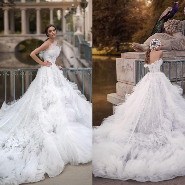 a-line bridal gown wedding dresses flower beads sweetheart neck big brush train strapless pleats custom made robes de mariee vestidos de nov, White
a-line bridal gown wedding dresses flower beads sweetheart neck big brush train strapless pleats custom made robes de mariee vestidos de nov, White