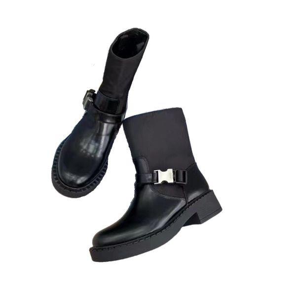 winter leather boots short boots women's boots warm boots black