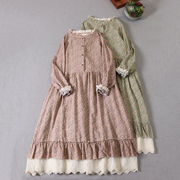 casual dresses japanese pretty soft wide literary floral spring printed longsleeved lace collar midi lolita fairy 230223, Black;gray
casual dresses japanese pretty soft wide literary floral spring printed longsleeved lace collar midi lolita fairy 230223, Black;gray
