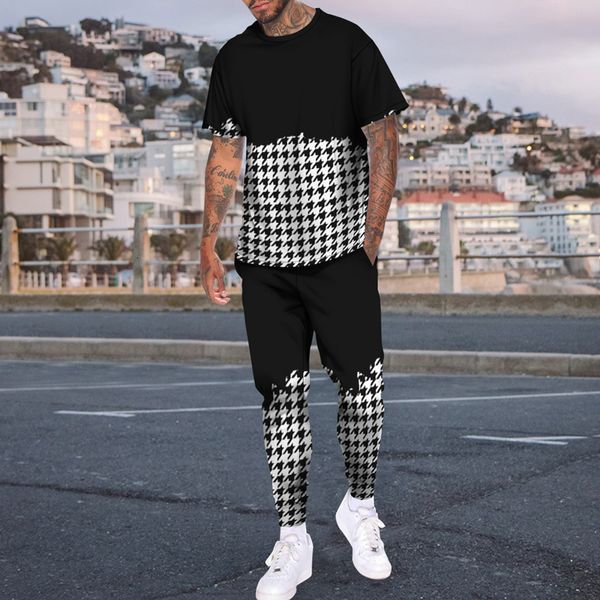 men's tracksuits summer suit 3d printing geometric check line tshirtsports pants 2piece street sports jogging 230222, Gray
men's tracksuits summer suit 3d printing geometric check line tshirtsports pants 2piece street sports jogging 230222, Gray