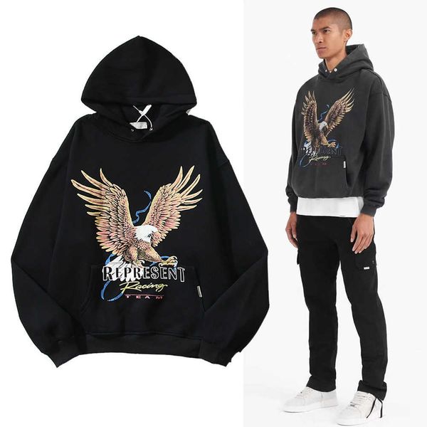 2023 men's and women's hoodies fashion western european brand designer represne autumn winter new eagle english print loose casual, Black
2023 men's and women's hoodies fashion western european brand designer represne autumn winter new eagle english print loose casual, Black