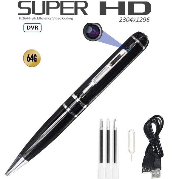 32gb memory super hd 2304*1296p 2k pen camera pinhole pen dvr cam 1296p video recording pen full real 2k low illumination pen security cam p, Silver
32gb memory super hd 2304*1296p 2k pen camera pinhole pen dvr cam 1296p video recording pen full real 2k low illumination pen security cam p, Silver