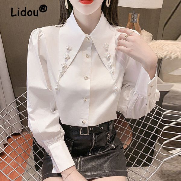 women's blouses shirts autumn korean trendy retro elegant white blouse female chic beads long sleeve loose work wear button up shirt fo
women's blouses shirts autumn korean trendy retro elegant white blouse female chic beads long sleeve loose work wear button up shirt fo