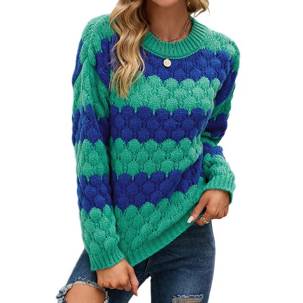 crew neck pullover short fashion women's sweaters lady colorful striped pattern knits blouse with long sleeves autumn winter, White;black
crew neck pullover short fashion women's sweaters lady colorful striped pattern knits blouse with long sleeves autumn winter, White;black
