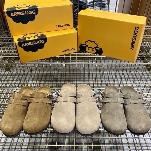 luxury slippers designer birkinstocks sandals in the fall of sampo bucken will wear women's slippers twice and wrap outside. genuine le, Black
luxury slippers designer birkinstocks sandals in the fall of sampo bucken will wear women's slippers twice and wrap outside. genuine le, Black