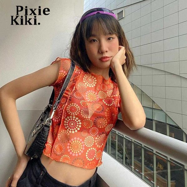 women's t-shirt pixiekiki orange sheer mesh crop summer graphic tee streetwear 2000s clothes y2k tight shirts 90 aesthetic p98-ac10 l2, White
women's t-shirt pixiekiki orange sheer mesh crop summer graphic tee streetwear 2000s clothes y2k tight shirts 90 aesthetic p98-ac10 l2, White
