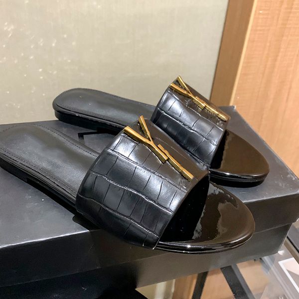 womens slippers sandals flats brand designer crocodile print stone print sheep print real leather casual shoes metal skateboard classic retr, Black
womens slippers sandals flats brand designer crocodile print stone print sheep print real leather casual shoes metal skateboard classic retr, Black