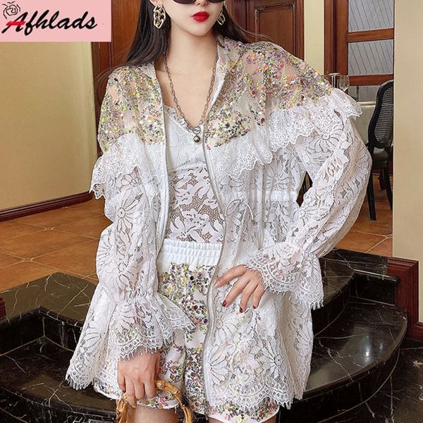 womens jackets summer fashion beaded lace stitching sequins flare long sleeve hooded outerwear beach holiday plus size women jacket 230223, Black;brown
womens jackets summer fashion beaded lace stitching sequins flare long sleeve hooded outerwear beach holiday plus size women jacket 230223, Black;brown
