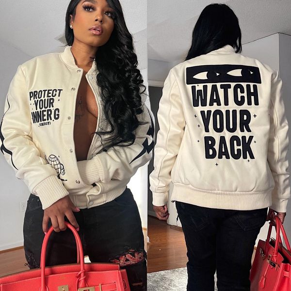 womens jackets varsity baseball letterman jacket winter clothes women cropped cyber y2k streetwear racing bomber autumn coat 230223, Black;brown
womens jackets varsity baseball letterman jacket winter clothes women cropped cyber y2k streetwear racing bomber autumn coat 230223, Black;brown