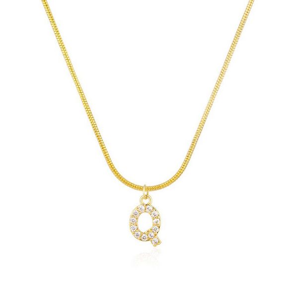 inlaid zircon pendant necklaces letter initial pendant necklace for women gold chain cute charms collier alphabet necklaces jewelry friends, Silver
inlaid zircon pendant necklaces letter initial pendant necklace for women gold chain cute charms collier alphabet necklaces jewelry friends, Silver