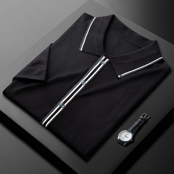 men's polos luxury premium summer polo shirt men's knitted short sleeve slim fit korean fashion designer half sleeve casual busine, White;black
men's polos luxury premium summer polo shirt men's knitted short sleeve slim fit korean fashion designer half sleeve casual busine, White;black