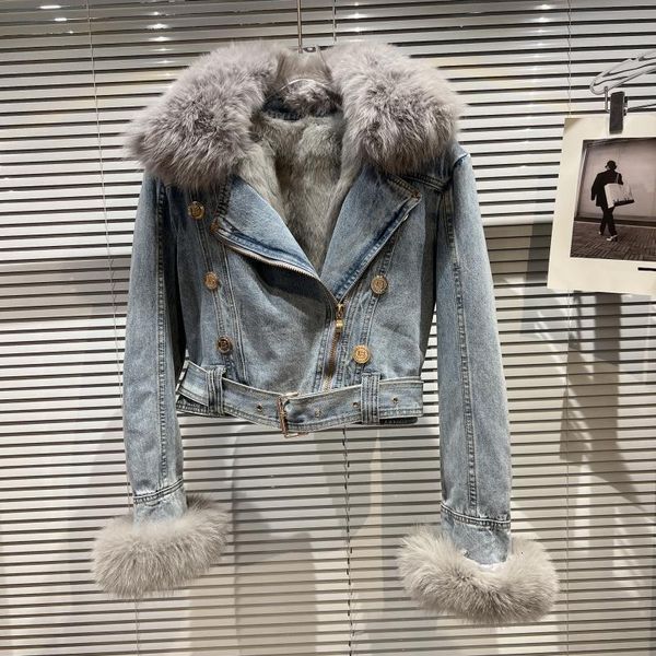 women's jackets winter women denim coat jacket collar short warm high street outerwear thicken quality luxury design party wear 230223, Black;brown
women's jackets winter women denim coat jacket collar short warm high street outerwear thicken quality luxury design party wear 230223, Black;brown