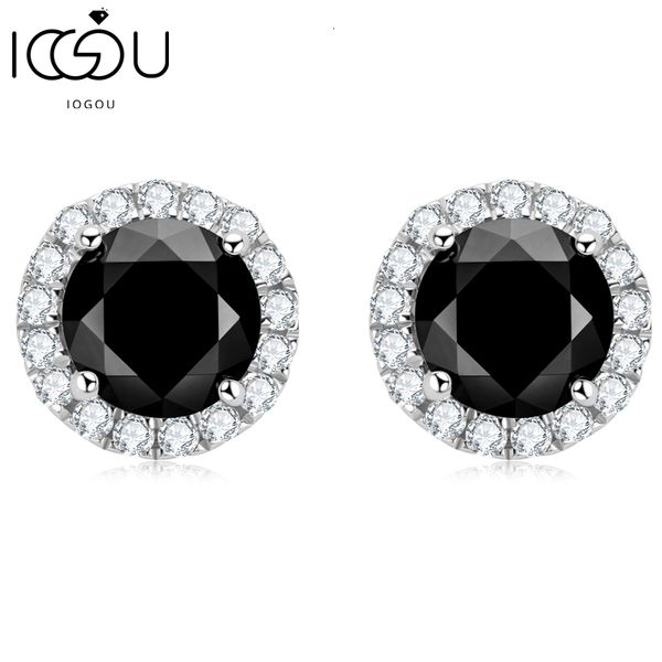 stud iogou 6mm black round halo stud earrings for women men original 925 sterling silver luxury jewelry with certificate 230223, Golden;silver
stud iogou 6mm black round halo stud earrings for women men original 925 sterling silver luxury jewelry with certificate 230223, Golden;silver