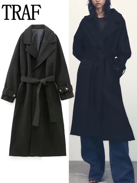 women's jackets traf black coat woman winter 2023 elegant faux sheepskin long women belt sleeve womens in outerwears 230223, Black;brown
women's jackets traf black coat woman winter 2023 elegant faux sheepskin long women belt sleeve womens in outerwears 230223, Black;brown