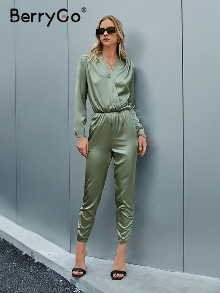women's jumpsuits rompers berrygo autumn winter satin silk jumpsuit women fashion long sleeve v-neck rompers female solid high street p, Black;white
women's jumpsuits rompers berrygo autumn winter satin silk jumpsuit women fashion long sleeve v-neck rompers female solid high street p, Black;white