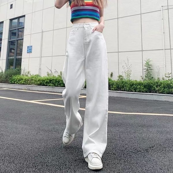 women's jeans woman pants white high waist summer straight width pine nuts pantalones vaqueros mujer 230222, Blue
women's jeans woman pants white high waist summer straight width pine nuts pantalones vaqueros mujer 230222, Blue