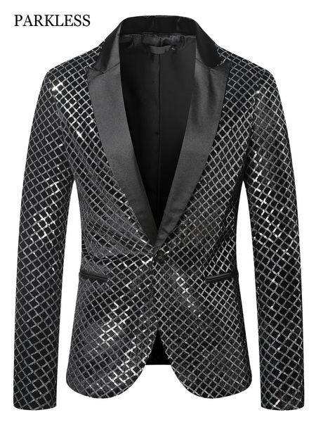 mens suits blazers glitter embellished blazer groom jacket stylish men one button shiny plaid tuxedo nightclub prom stage costumes 230222, White;black
mens suits blazers glitter embellished blazer groom jacket stylish men one button shiny plaid tuxedo nightclub prom stage costumes 230222, White;black