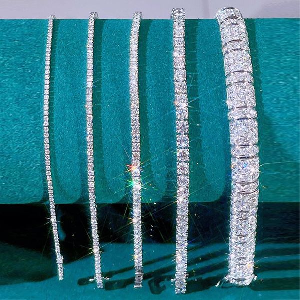 charm bracelets 3 3 5 4 5mm real bracelet sparkling s925 sterling silver luxury wedding party diamond jewelry pack with gra bag box 230223, Golden;silver
charm bracelets 3 3 5 4 5mm real bracelet sparkling s925 sterling silver luxury wedding party diamond jewelry pack with gra bag box 230223, Golden;silver