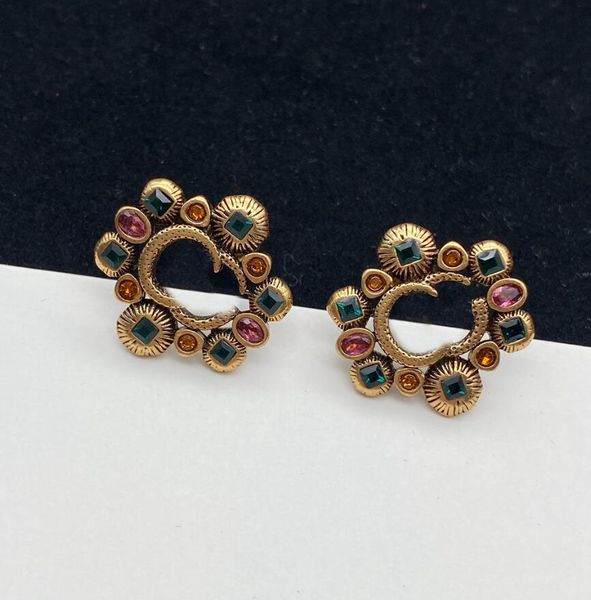 trendy colorful diamond charm earrings studs vintage designer double letters women rhinestone eardrops with box, Golden;silver
trendy colorful diamond charm earrings studs vintage designer double letters women rhinestone eardrops with box, Golden;silver
