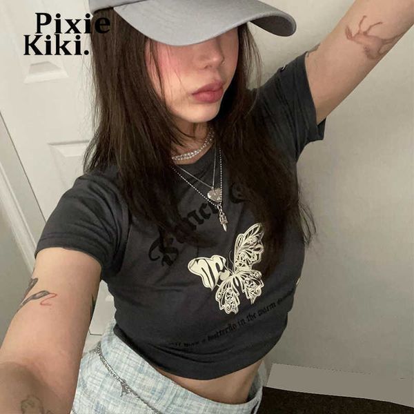 women's t-shirt pixiekiki y2k fairy grunge graphic t shirts butterfly letter print short sleeve crop vintage aesthetic clothes p95-bd1, White
women's t-shirt pixiekiki y2k fairy grunge graphic t shirts butterfly letter print short sleeve crop vintage aesthetic clothes p95-bd1, White