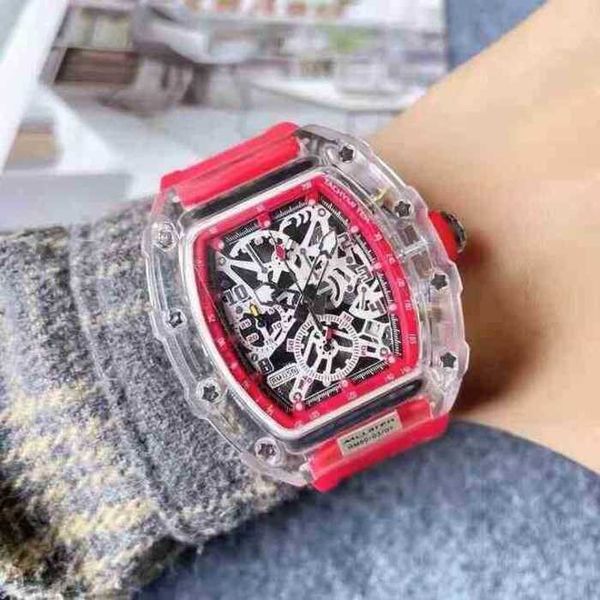 women luxury mens watches mechanics watch men richa silicone for band transparent millerwatch hollowed out dial and color all purpose, Black;brown
women luxury mens watches mechanics watch men richa silicone for band transparent millerwatch hollowed out dial and color all purpose, Black;brown