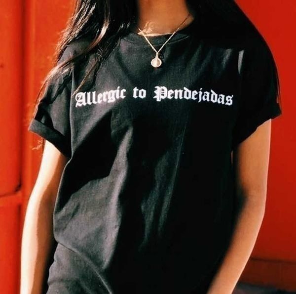 women's t-shirt allergic to pendejadas letter print tshirt harajuku funny tee summer casual grung style cotton tees women black white
women's t-shirt allergic to pendejadas letter print tshirt harajuku funny tee summer casual grung style cotton tees women black white