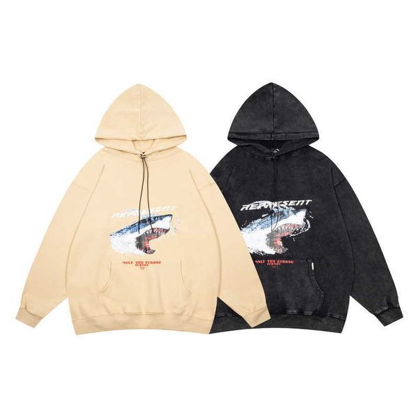 2023 men's and women's hoodies fashion western european brand designer represne shark wash used little popular ins high street hip, Black
2023 men's and women's hoodies fashion western european brand designer represne shark wash used little popular ins high street hip, Black