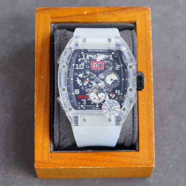luxury mens mechanics watch richa business leisure rm011 automatic trend mechanical crystal tape milles, Black;brown
luxury mens mechanics watch richa business leisure rm011 automatic trend mechanical crystal tape milles, Black;brown