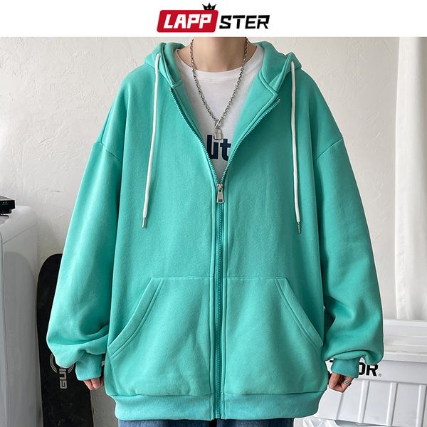 men s hoodies sweatshirts lappster men solid 7 colors harajuku hooded mens korean fashion oversized male vintage causal cardigan 230223, Black
men s hoodies sweatshirts lappster men solid 7 colors harajuku hooded mens korean fashion oversized male vintage causal cardigan 230223, Black