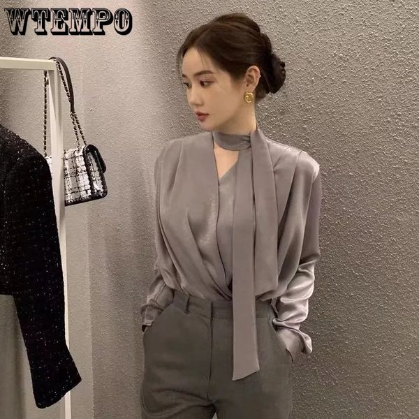 women's blouses shirts acetate satin blouse women's anti-wrinkle elegant lace up shirt spring/summer streamer tie french high-end, White
women's blouses shirts acetate satin blouse women's anti-wrinkle elegant lace up shirt spring/summer streamer tie french high-end, White