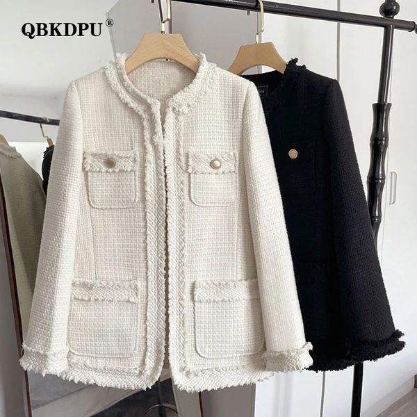 womens jackets spring vintage loose tweed jacket for women elegant o neck long sleeve luxury design coat chic fringe korean outerwear 230223, Black;brown
womens jackets spring vintage loose tweed jacket for women elegant o neck long sleeve luxury design coat chic fringe korean outerwear 230223, Black;brown