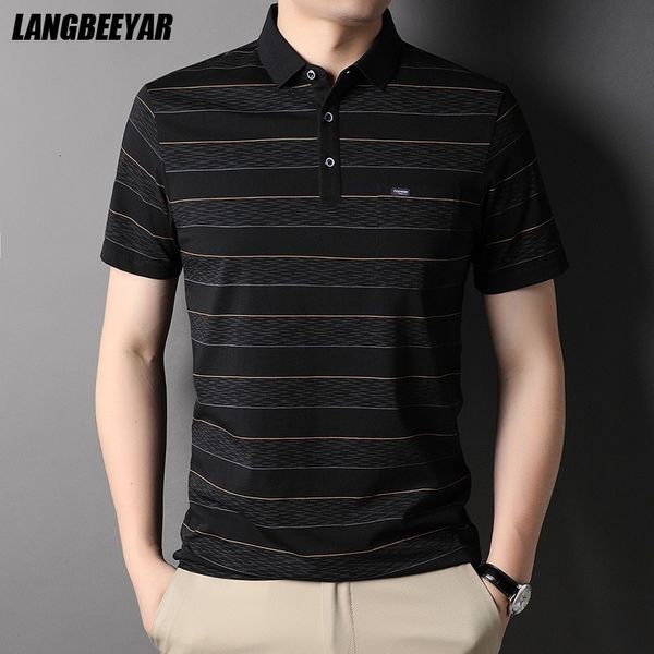 men's polos grade summer brand designer polo striped shirt men short sleeve simple casual korean fashions mens clothing 230223, White;black
men's polos grade summer brand designer polo striped shirt men short sleeve simple casual korean fashions mens clothing 230223, White;black