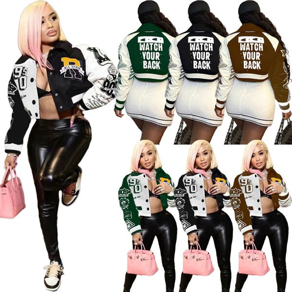 designer baseball uniform jackets women spring 2023 casual long sleeve female coat letter figure printing outerwear 9331, Black;brown
designer baseball uniform jackets women spring 2023 casual long sleeve female coat letter figure printing outerwear 9331, Black;brown