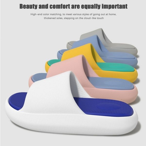 slippers 4.0cm thick bottom cute soft sandals bathroom home solid color cloud non-slip 230223, Black
slippers 4.0cm thick bottom cute soft sandals bathroom home solid color cloud non-slip 230223, Black