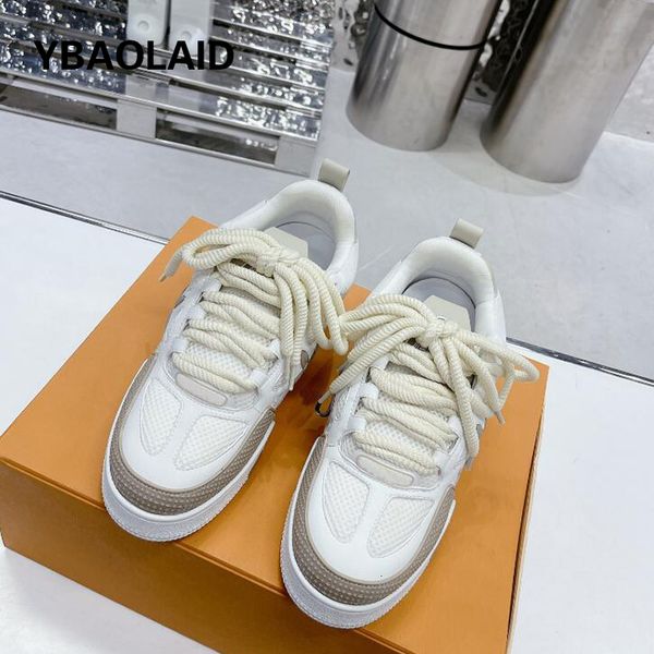 dress shoes men women casual sneakers color match lace up thick sole luxury brand leather mesh height increasing famous 230223, Black
dress shoes men women casual sneakers color match lace up thick sole luxury brand leather mesh height increasing famous 230223, Black
