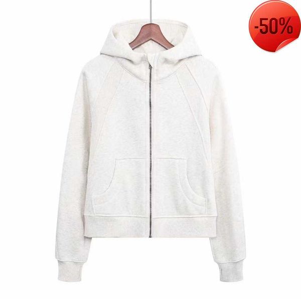 fashion yoga outfits lu-98 women brushed full zip hoodie jacket sportswear hooded workout track running coat with pockets outdoor fleeces63, Gray 
fashion yoga outfits lu-98 women brushed full zip hoodie jacket sportswear hooded workout track running coat with pockets outdoor fleeces63, Gray