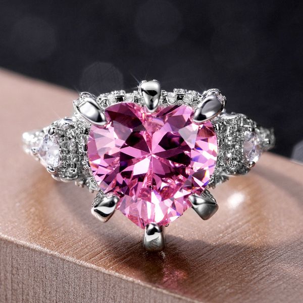new product brand unique wedding rings jewelry sterling sier heart shape pink large z cz diamond promise women engagement band, Slivery;golden
new product brand unique wedding rings jewelry sterling sier heart shape pink large z cz diamond promise women engagement band, Slivery;golden