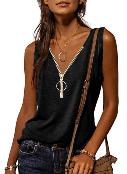 women's tanks camis tank women summer loose solid colour zipper vneck streetwear vest sleeveless camisole fashion basic blouse 230223, White
women's tanks camis tank women summer loose solid colour zipper vneck streetwear vest sleeveless camisole fashion basic blouse 230223, White