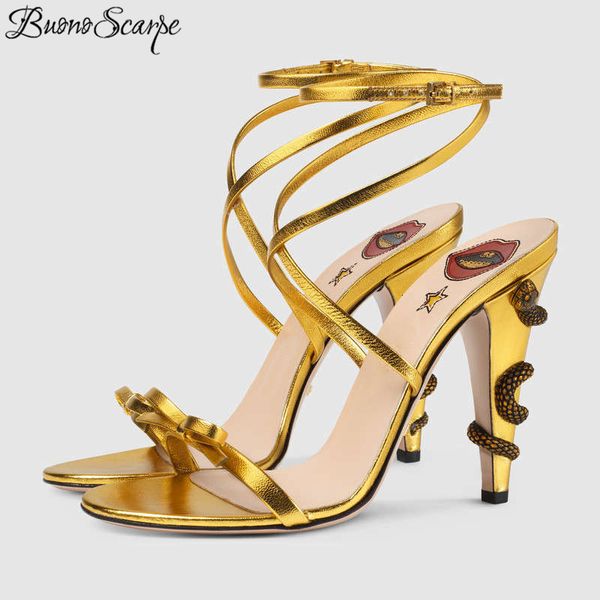 sandals gold metal snake around heel women bowknot high heels summer party shoes ankle strap slingback gladiator 230223, Black
sandals gold metal snake around heel women bowknot high heels summer party shoes ankle strap slingback gladiator 230223, Black