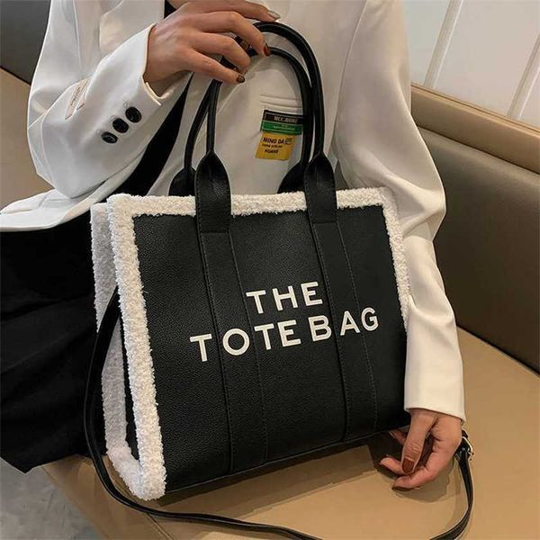 handbag lamb hair tote high-capacity contrast printed letter single-shoulder messenger
handbag lamb hair tote high-capacity contrast printed letter single-shoulder messenger