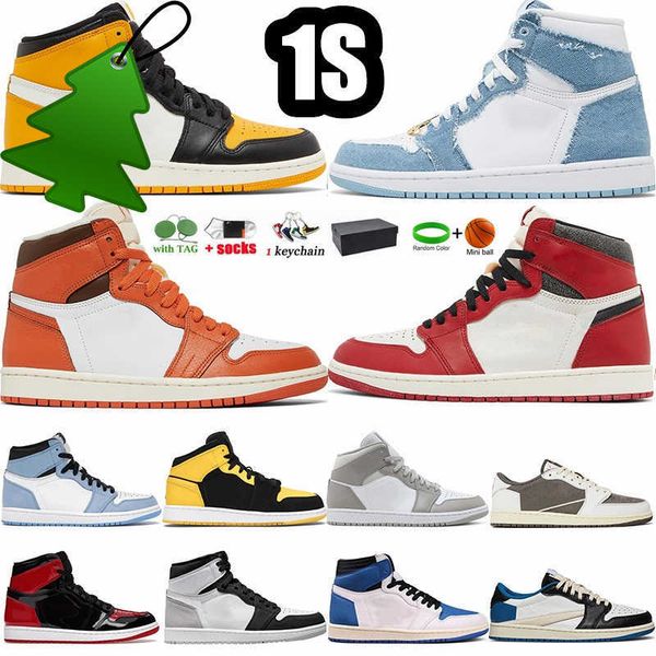1s 1 basketball shoes lost and found for men women starfish denim bred pantent stealth stage haze dark mocha low yellow toe jumpman designer, Black
1s 1 basketball shoes lost and found for men women starfish denim bred pantent stealth stage haze dark mocha low yellow toe jumpman designer, Black