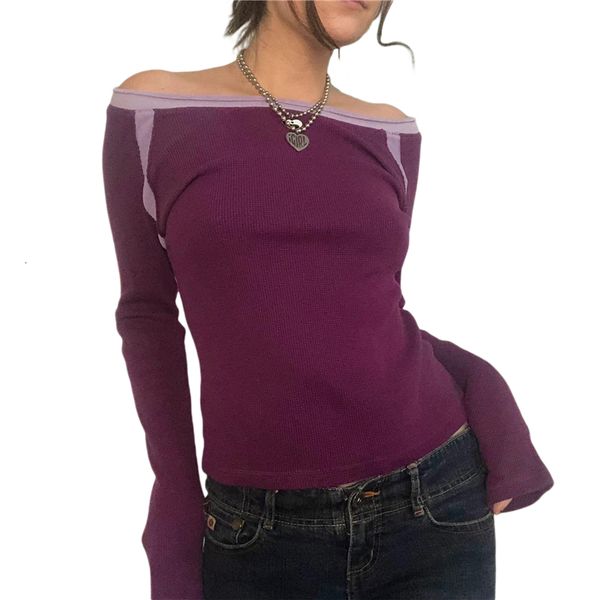 women's t-shirt xingqing fairy grunge y2k vintage aesthetic patchwork off shoulder long sleeve t shirt 2000s women clothes casual, White
women's t-shirt xingqing fairy grunge y2k vintage aesthetic patchwork off shoulder long sleeve t shirt 2000s women clothes casual, White